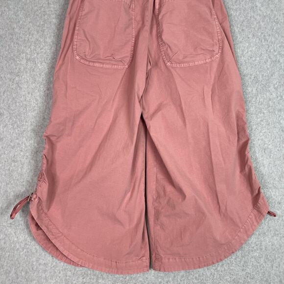 Anthropologie Pink Smocked Waist High Waist Wide Leg Parachute Pants Size Small - Picture 8 of 14